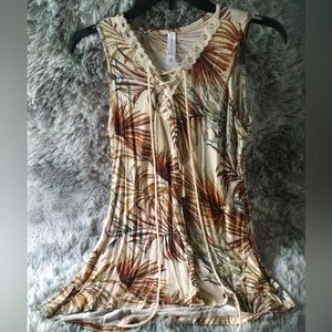 Lace up sleeveless top